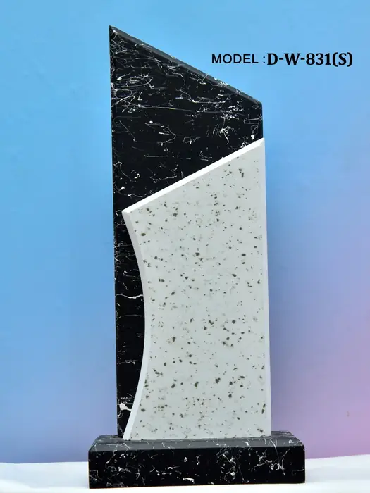 Modern black and white designer award plaque